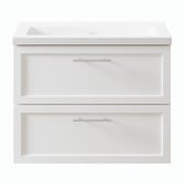 Temple &amp; Webster Dunes 800mm Wall Hung Single Vanity with Integrated Basin