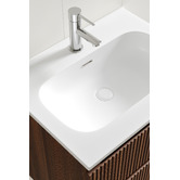Temple &amp; Webster Panama 600mm Wall Hung Single Vanity with Integrated Basin