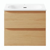 Temple &amp; Webster Havana 600mm Wall Hung Single Vanity with Integrated Basin