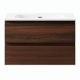 Temple &amp; Webster Havana 800mm Wall Hung Single Vanity with Integrated Basin