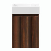 Temple &amp; Webster Panama 400mm Wall Hung Small Space Single Vanity with Integrated Basin