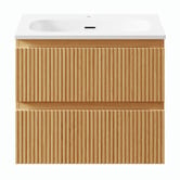 Temple &amp; Webster Panama 600mm Wall Hung Single Vanity with Integrated Basin