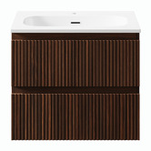 Temple &amp; Webster Panama 600mm Wall Hung Single Vanity with Integrated Basin