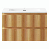 Temple &amp; Webster Panama 800mm Wall Hung Single Vanity with Integrated Basin