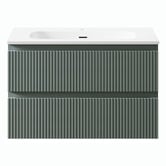Temple &amp; Webster Panama 800mm Wall Hung Single Vanity with Integrated Basin