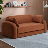 Temple &amp; Webster Georgia 3 Seater Queen Boucle Sofa Bed