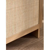 Temple &amp; Webster Maxine Curved Rattan TV Unit