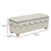 Temple &amp; Webster Tiana Upholstered Storage Ottoman Bench