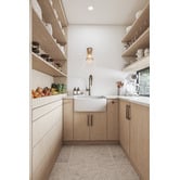 Temple &amp; Webster Bowral Curve 610mm Large Single Fireclay Farmhouse Sink
