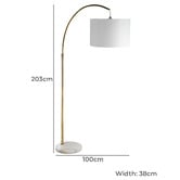 Temple &amp; Webster Lorah Metal Arc Floor Lamp