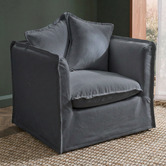 Temple &amp; Webster Montauk Upholstered Slipcover Armchair