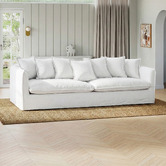 Temple &amp; Webster Montauk 4 Seater Upholstered Slipcover Sofa