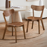 Temple &amp; Webster Larsen Wooden Dining Chairs