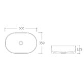 Temple &amp; Webster Cosmo 500mm Matte White Pill Ceramic Above Counter Basin