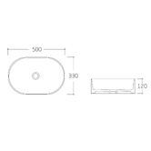 Temple &amp; Webster Sabina 500mm Pill Ceramic Above Counter Basin