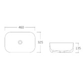 Temple &amp; Webster Sabina 460mm Rectangular Ceramic Above Counter Basin
