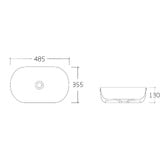Temple &amp; Webster Sabina 485mm Pill Ceramic Above Counter Basin