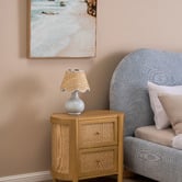 Temple &amp; Webster Pippa Ceramic &amp; Rattan Table Lamp