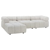 Temple &amp; Webster Levi 4 Seater Boucle Modular Sofa &amp; Ottoman Set