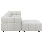 Temple &amp; Webster Levi 4 Seater Boucle Modular Sofa &amp; Ottoman Set