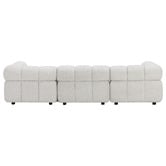 Temple &amp; Webster Levi 4 Seater Boucle Modular Sofa &amp; Ottoman Set