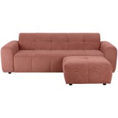 Temple &amp; Webster Quinn 3 Seater Chenille Sofa &amp; Ottoman Set