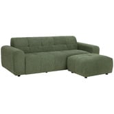 Temple &amp; Webster Quinn 3 Seater Chenille Sofa &amp; Ottoman Set