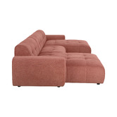 Temple &amp; Webster Quinn 5 Seater Chenille Modular Sofa with Double Chaise