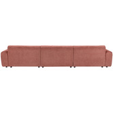 Temple &amp; Webster Quinn 5 Seater Chenille Modular Sofa with Double Chaise