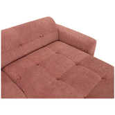 Temple &amp; Webster Quinn 5 Seater Chenille Modular Sofa with Double Chaise