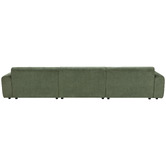 Temple &amp; Webster Quinn 5 Seater Chenille Modular Sofa with Double Chaise