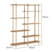 Temple &amp; Webster Betty 7 Tier Bookcase