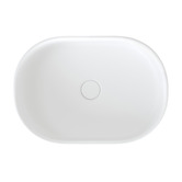 Temple &amp; Webster Cosmo 500mm Matte White Pill Ceramic Above Counter Basin