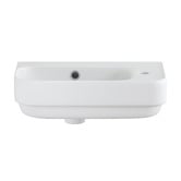 Temple &amp; Webster Sabina 450mm Gloss White Ceramic Wall Hung Basin with Overflow