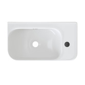 Temple &amp; Webster Sabina 450mm Gloss White Ceramic Wall Hung Basin with Overflow