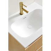 Temple &amp; Webster Panama 600mm Wall Hung Single Vanity with Integrated Basin
