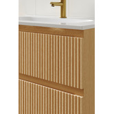 Temple &amp; Webster Panama 800mm Wall Hung Single Vanity with Integrated Basin