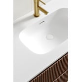 Temple &amp; Webster Panama 1200mm Wall Hung Single Vanity with Integrated Basin