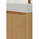 Temple &amp; Webster Panama 400mm Wall Hung Small Space Single Vanity with Integrated Basin