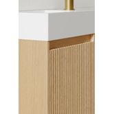 Temple &amp; Webster Panama 400mm Wall Hung Small Space Single Vanity with Integrated Basin