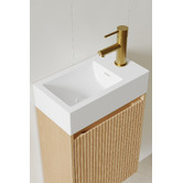 Temple &amp; Webster Panama 400mm Wall Hung Small Space Single Vanity with Integrated Basin