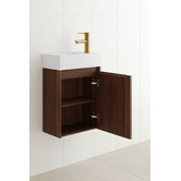 Temple &amp; Webster Panama 400mm Wall Hung Small Space Single Vanity with Integrated Basin