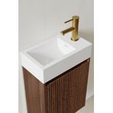Temple &amp; Webster Panama 400mm Wall Hung Small Space Single Vanity with Integrated Basin