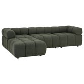 Temple &amp; Webster Levi 4 Seater Boucle Modular Sofa &amp; Ottoman Set