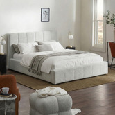 Temple &amp; Webster Natural Cora Boucle Bed