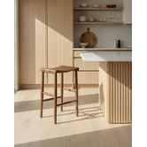 Temple &amp; Webster 65cm Kobe Ash Wood Barstool