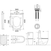 Temple &amp; Webster Delta Rounded Back to Wall Toilet Suite