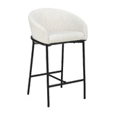 Temple &amp; Webster 65cm Tammy Boucle Counter Stool