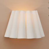 Temple &amp; Webster Clem White Scalloped Wall Light