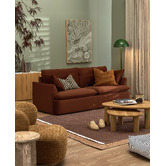 Temple &amp; Webster Softy Premium 3 Seater Queen Velvet Sofa Bed